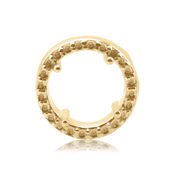 ITI NYC Round Four Prong Halo Slider in 14K Gold (3.40 mm - 6.50 mm)