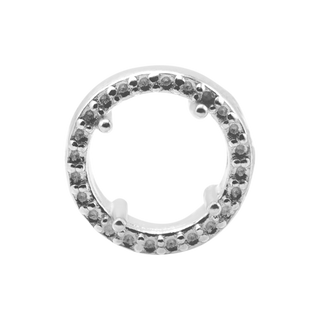 ITI NYC Round Four Prong Halo Slider in Sterling Silver (3.40 mm - 6.50 mm)