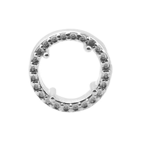 ITI NYC Round Four Prong Halo Slider in Sterling Silver (3.40 mm - 6.50 mm)