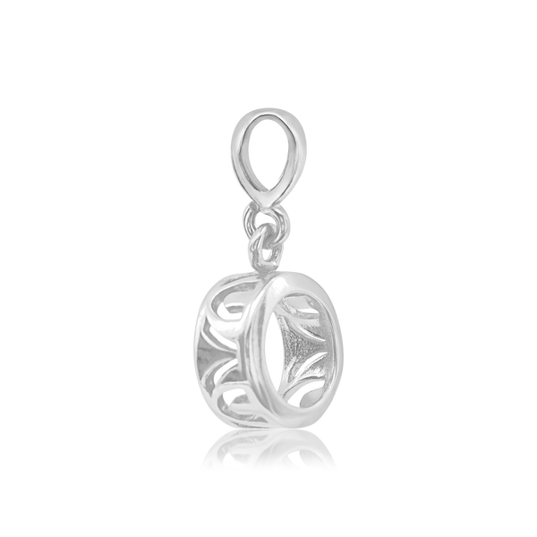 ITI NYC Round Back-Set Bezel Pendant in Sterling Silver (5.00 mm - 8.00 mm)