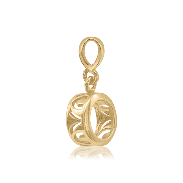 ITI NYC Round Back-Set Bezel Pendant in 14K Gold (5.00 mm - 8.00 mm)