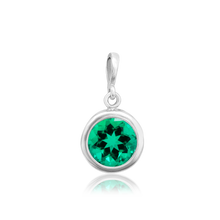 Load image into Gallery viewer, ITI NYC Round Back-Set Bezel Pendant in Sterling Silver (5.00 mm - 8.00 mm)
