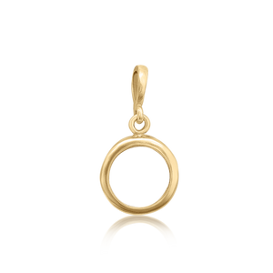 ITI NYC Round Back-Set Bezel Pendant in 14K Gold (5.00 mm - 8.00 mm)