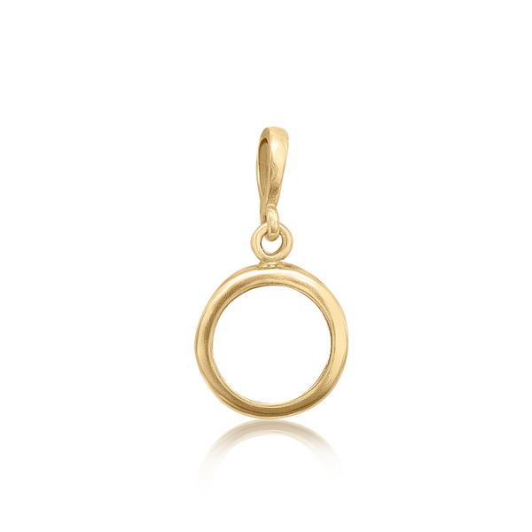 ITI NYC Round Back-Set Bezel Pendant in 14K Gold (5.00 mm - 8.00 mm)