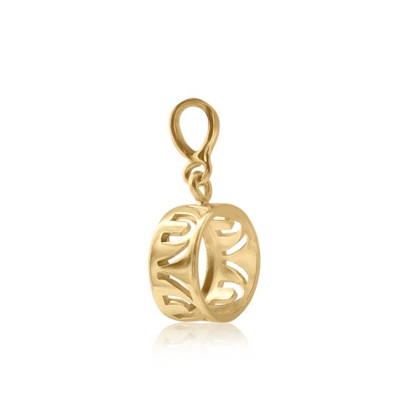 ITI NYC Round Back-Set Bezel Pendant in 14K Gold (5.00 mm - 8.00 mm)