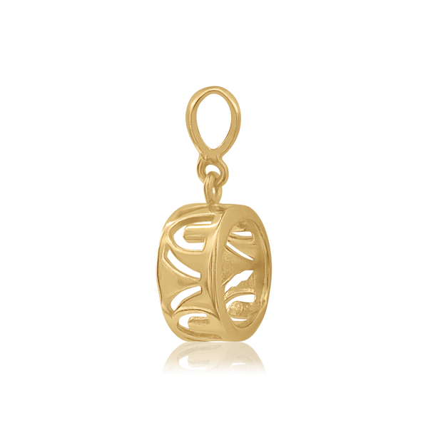 ITI NYC Round Back-Set Bezel Pendant in 14K Gold (5.00 mm - 8.00 mm)