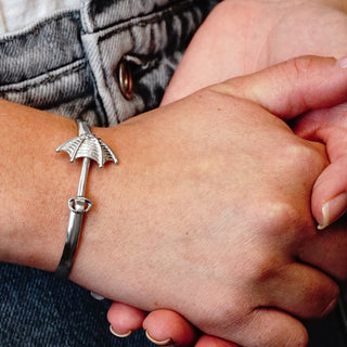 Beach Umbrella Bracelet Top in Sterling Silver (30 x 23mm)
