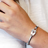 Flip Flops Bracelet Top in Sterling Silver (27 x 13mm)