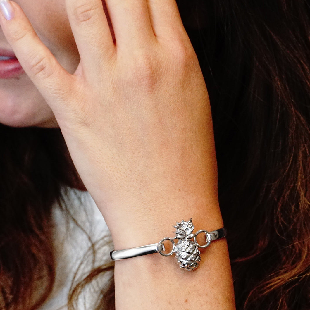 Pineapple Bracelet Top in Sterling Silver (28 x 25mm)