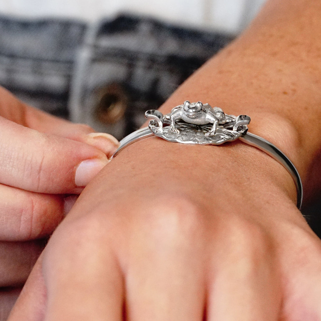 Frog Bracelet Top in Sterling Silver (29 x 22mm)