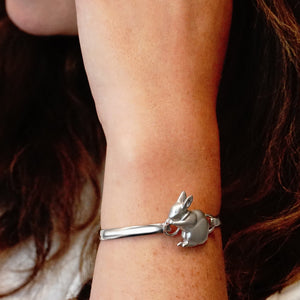 Rabbit Bracelet Top in Sterling Silver (27 x 25mm)