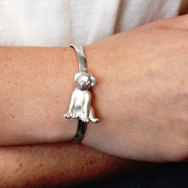 Puppy Bracelet Top in Sterling Silver (27 x 19mm)