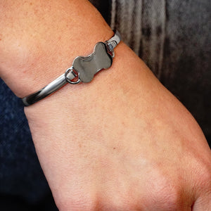 Dog Bone Bracelet Top in Sterling Silver (30 x 14mm)