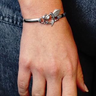 Hummingbird Bracelet Top in Sterling Silver (32 x 22mm)