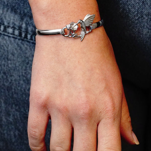 Hummingbird Bracelet Top in Sterling Silver (32 x 22mm)
