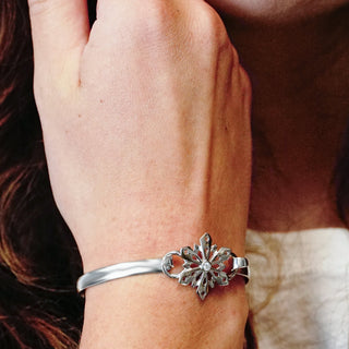 Snowflake Bracelet Top in Sterling Silver (29 x 21mm)