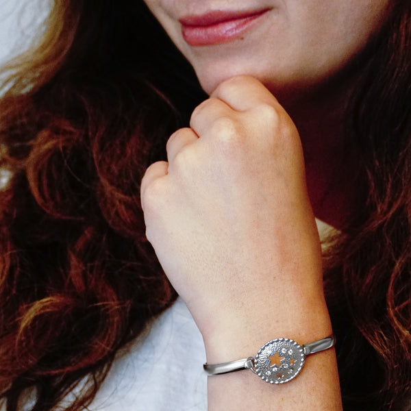 Stars Bracelet Top in Sterling Silver (26 x 27mm)
