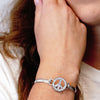Peace Sign Bracelet Top in Sterling Silver (30 x 20mm)