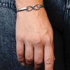 Infinity Sign Bracelet Top in Sterling Silver (29 x 12mm)