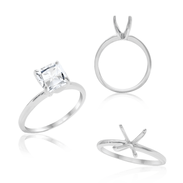 ITI NYC Princess Shape 4 Prong Light High TIF Style Solitaire