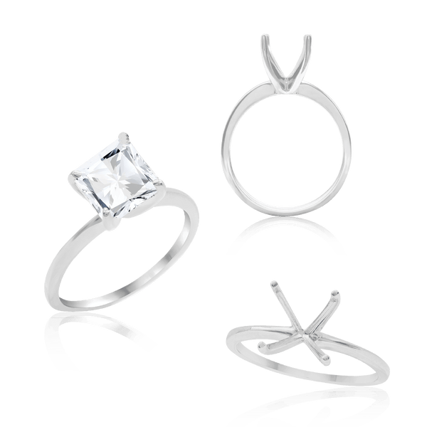 ITI NYC Princess Shape 4 Prong Light High TIF Style Solitaire