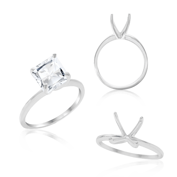 ITI NYC Princess Shape 4 Prong Light High TIF Style Solitaire