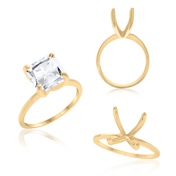 ITI NYC Princess Shape 4 Prong Light High TIF Style Solitaire