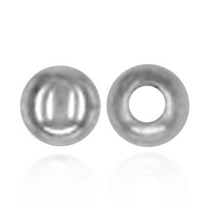 ITI NYC Plain Two Hole Round Beads in Sterling Silver (2 mm - 11 mm)