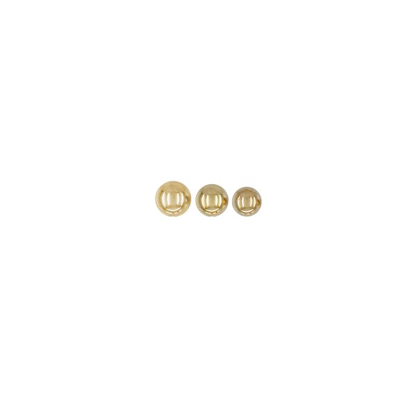 ITI NYC Plain Two Hole Round Beads in 10K and 14K Gold (2 mm - 8 mm)