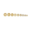 ITI NYC Plain Two Hole Round Beads in 10K and 14K Gold (2 mm - 8 mm)