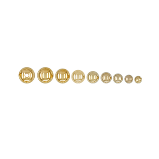 ITI NYC Plain Two Hole Round Beads in 10K and 14K Gold (2 mm - 8 mm)