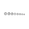 ITI NYC Plain Two Hole Round Beads in 10K and 14K Gold (2 mm - 8 mm)