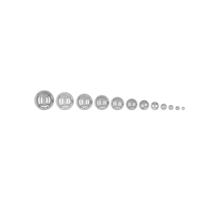 ITI NYC Plain Two Hole Round Beads in Sterling Silver (2 mm - 11 mm)