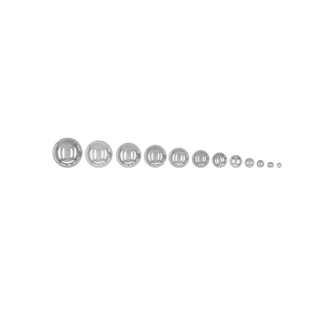 ITI NYC Plain Two Hole Round Beads in Sterling Silver (2 mm - 11 mm)