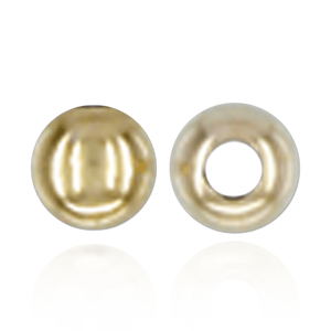 ITI NYC Plain Two Hole Round Beads in Gold Filled (2 mm - 8 mm)