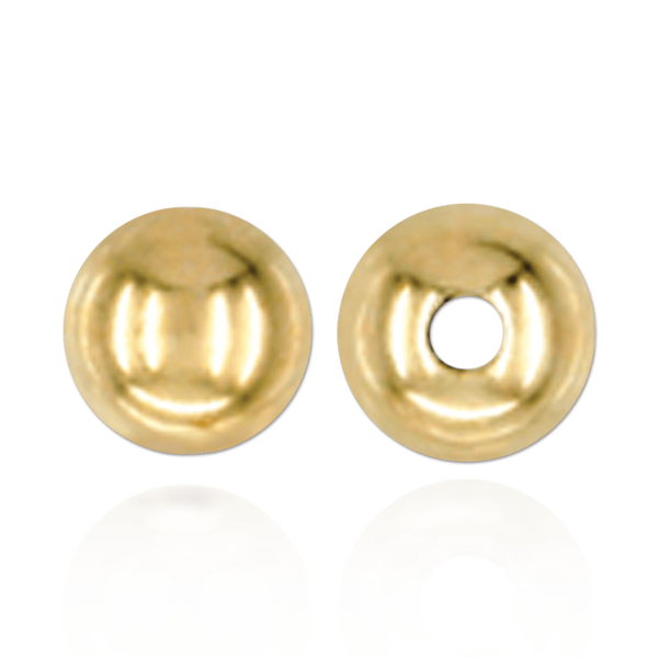 ITI NYC Plain Two Hole Round Beads in Gold Filled (2 mm - 8 mm)