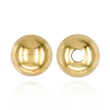 Load image into Gallery viewer, ITI NYC Plain Two Hole Round Beads in 10K and 14K Gold (2 mm - 8 mm)
