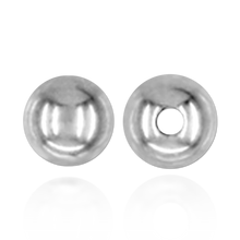 Load image into Gallery viewer, ITI NYC Plain Two Hole Round Beads in Sterling Silver (2 mm - 11 mm)
