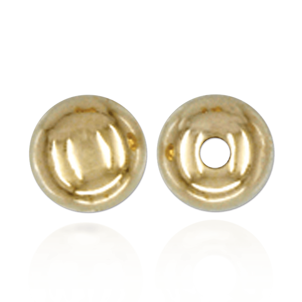 ITI NYC Plain Two Hole Round Beads in Gold Filled (2 mm - 8 mm)