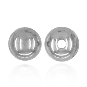 ITI NYC Plain Two Hole Round Beads in Sterling Silver (2 mm - 11 mm)