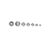 ITI NYC Straight Corrugated Round Beads in Sterling Silver (4 mm - 7 mm)