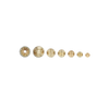 ITI NYC Straight Corrugated Round Beads in Gold Filled (4 mm - 7 mm)