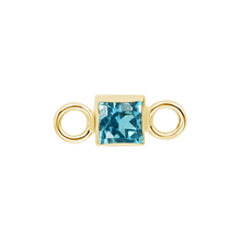 Load image into Gallery viewer, Diamond or Gemstone Square Bezel Bezel/Necklace Charm in 14K Yellow Gold
