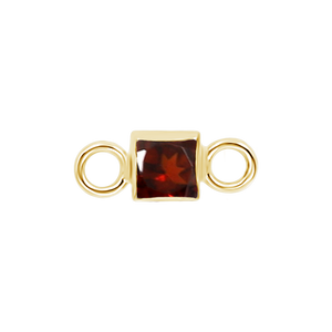 Diamond or Gemstone Square Bezel Bezel/Necklace Charm in 14K Yellow Gold