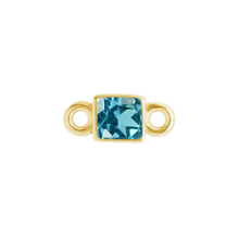 Load image into Gallery viewer, Diamond or Gemstone Square Bezel Bezel/Necklace Charm in 14K Yellow Gold
