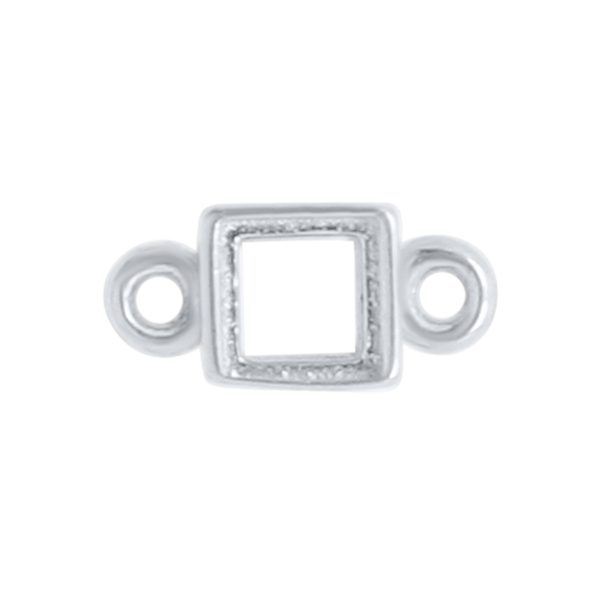 Square Bezel with Rings in 14K Gold (2.50 mm - 3.00 mm)
