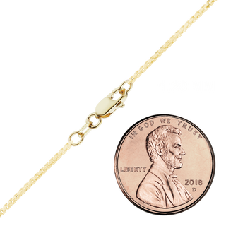 Finished Round Box Bracelet in 14K Yellow Gold