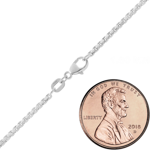 Finished Round Box Chain in Platinum