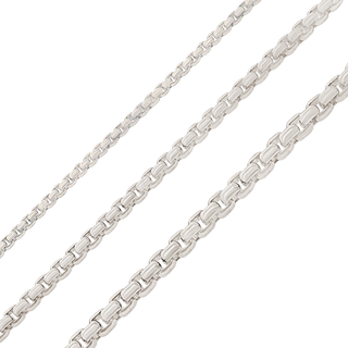 Bulk / Spooled Round Box Chain in Platinum (1.60 mm - 3.20 mm)