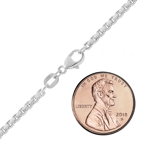 Finished Round Box Bracelet in Platinum